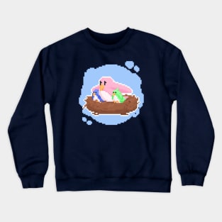 Pixel art Mother Bird Crewneck Sweatshirt